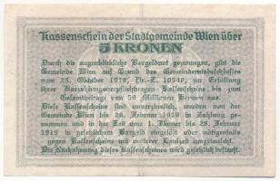 Ausztria / Bécs 1918. 5K helyi bankjegy "39 045.244" sorszámmal T:F apró szakadás, egyébké...