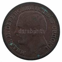 Szerbia 1879. 5p bronz &quot;I. Milán&quot; T:F  Serbia 1879. 5 Para bronze &quot;Milan I&quot; C:F  Krause KM#7