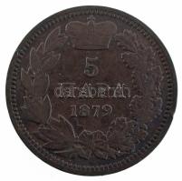 Szerbia 1879. 5p bronz "I. Milán" T:F 
Serbia 1879. 5 Para bronze "Milan I" C:F...