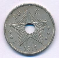 Belga-Kongó 1911. 20c T:XF 
Belgian Congo 1911. 20 Cents C:XF 
Krause KM#19