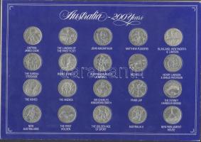 Ausztrália DN "Ausztrália 200 éve" 20db klf ffém emlékérem T:BU