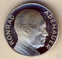 DN "Konrad Adenauer" modern ezüstözött fém érem, fantáziakiadás T:PP