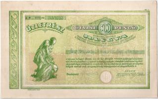 1926. Budapest "Fonciére Általános Biztosító-Intézet" részvénye 50P-ről, szárazpecséttel, ...