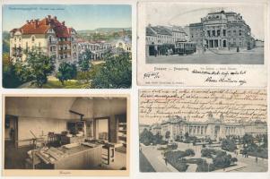 8 db RÉGI történelmi magyar város képeslap vegyes minőségben / 8 pre-1945 historical Hungarian town-view postcards in mixed quality