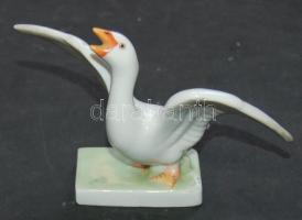 Kézzel festett herendi liba szép állapotban, sorszámmal az alján és 11cm-es magassággal