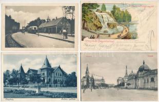 4 db főleg régi magyar képeslap: Szeged,Széchenyi hegyi úttörő vasútállomás, Margitsziget litho, Keszthely