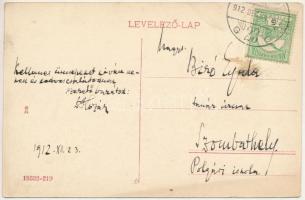 1912 Budapest XII. Svábhegy, Fogaskerekű vasút, vonat (kopott sarok / worn corner)