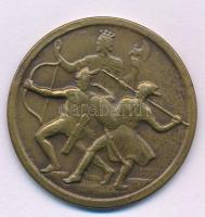 Berán Lajos (1882-1943) 1943. "Országos Leventeverseny 1943" kétoldalas bronz emlékérem, &...