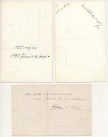 Gyöngyös - 3 db régi fotó képeslap: portrék Kovács Imre gyöngyösi fényképésztől