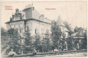 1912 Budapest XII. Svábhegy, Nagyszálloda, fogaskerekű vasútvonal, gyógyszertár (fl)