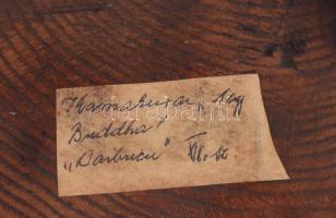 Kamakura Buddha. Japán, cca 1900, faragott fa, m: 19,5 cm