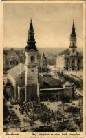 1933 Kecskemét, Református templom és római katolikus templom (r)