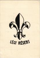 1931 Légy résen! A 4. sz. Budai Ifjúsági Kongregációk (BIK) cserkészcsapatának tábori lobogója / Hungarian boy scout team&#039;s camp flag (EK)