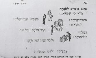 cca 1940 Héber és magyar nyelvű iskolai könyv nyomdai nyomólemezei. Fém lapok kb 100 db, nem teljes ...