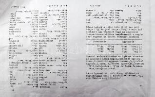 cca 1940 Héber és magyar nyelvű iskolai könyv nyomdai nyomólemezei. Fém lapok kb 100 db, nem teljes ...
