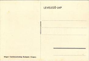 Cserkész libákkal. Cserkész művészlap.A Magyar Cserkészszövetség kiadása / Hungarian boy scout art p...