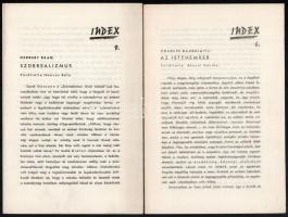 Az Index vitairat és röpirat könyvtár 10 füzete, nagyrészt Az Európai iskolával foglalkozó egy szám ...