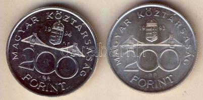 1993-94. 200Ft Ag "MNB" + "Deák" T:BU,2