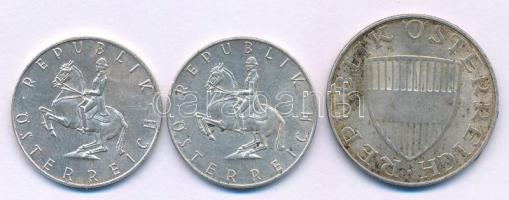 Ausztria 1960. 5Sch Ag (2x) + 1971. 10Sch Ag T:XF patina
Austria 1960. 5 Schilling Ag (2x) + 1971. ...