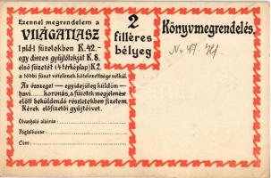 Világatlasz reklám. Hátoldalon megrendelőlap / Hungarian publishing house advertisement s: Szekeres ...