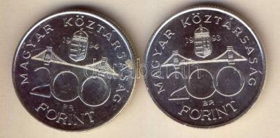 1993-94. 200Ft Ag "MNB" + "Deák" T:BU,2
