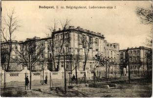 Budapest VIII. II. sz. Belgyógyászat, kórház. Ludoviceum utca 2. (mai Korányi Sándor utca) (EK)