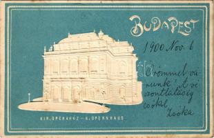 1900 Budapest VI. M. kir. Operaház. Emb. litho (fl)