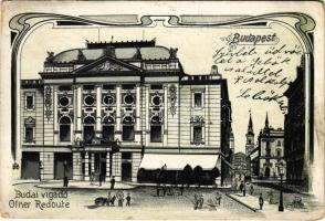 1906 Budapest I. Budai vigadó. Art Nouveau, litho (EB)