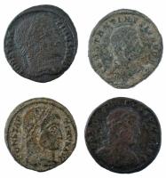 Római Birodalom / I. vagy II. Constantinus ~320-340. Follis bronz (4db: Siscia, Thesszaloniki, Heraclea) T:VF Roman Empire / Constantine I or II ~320-340. Follis bronze PROVIDENTIAE AVGG (4pcs: Siscia, Thessalonica, Heraclea) C:VF