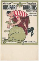 Második Országos Húsipari Kiállítás Budapesten, reklámlap / 2nd Hungarian Meat Industry Exhibition, advertisement s: Seidner