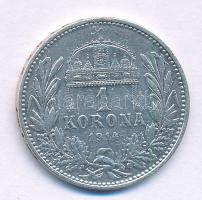 1914KB 1K Ag "Ferenc József" T:VF Adamo K5.1