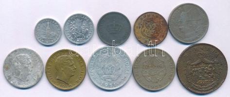 Románia 1867-1955. 10db-os érmetétel, közte 1937. 50L Ni "II. Károly" T:XF-F
Romania 1867...