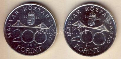 1994. 200Ft Ag "Deák" (2x) T:BU,2