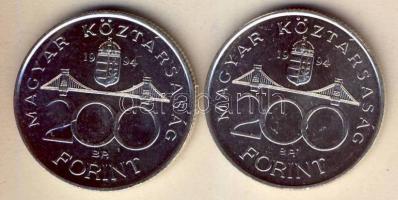 1994. 200Ft Ag "Deák" (2x) T:BU,2