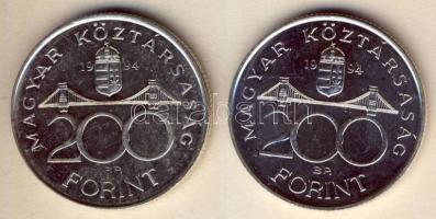 1994. 200Ft Ag "Deák" (2x) T:BU,2