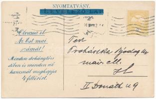 Az Estet akarom olvasni. Az Est napilap reklámja. Légrády Testvérek kiadása / Hungarian newspaper ad...