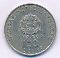 1980. 100Ft Ni "Szovjet-magyar közös űrrepülés" T:UNC,AU Adamo EM61