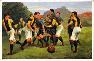 Football match, Raphael Tuck & Sons Oilette Serie "Fussballspieler" No. 595. B.