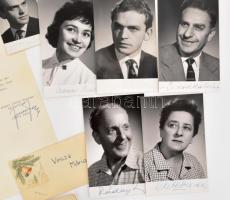 12 db dedikált színészfotó a József Attila színház tagjaitól, hozzá kísérőlevél a nyertes címzettnek...