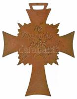 Német Harmadik Birodalom 1938. "Német Anyasági Kereszt, bronz fokozat" zománcozott bronz k...