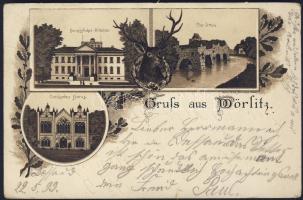 1893 Wörlitz with gothic house litho (EB small tear)