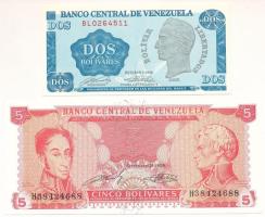 Venezuela 1989. 2B + 5B T:UNC Venezuela 1989. 2 Bolivares + 5 Bolivares C:UNC