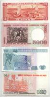 Peru 1974. 10S + 1985. 5000S + 1987. 10S + 50S + 500S + 1988. 1000S + 5000S + 10.000S T:UNC,AU
Peru...