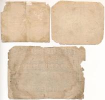 Franciaország 1792. 15s "Assignata" + 1793. 50s "Assignata" vízjellel és szárazp...