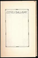 Kós Károly: Székely balladák. Bukarest, 1973, Kriterion Könyvkiadó, 41+(1) p. Kiadói papírkötés