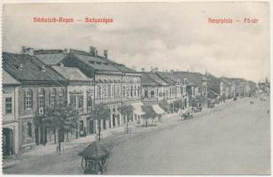 1913 Szászrégen, Reghin; Fő tér / Hauptplatz / main square (EK)