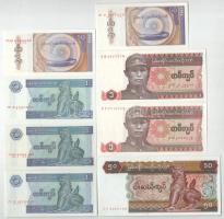 Mianmar DN (1990) 1K (2x) + DN (1994) 50P (2x) + DN (1996) 1K (3x) + DN (1997) 50K T:UNC,AU Myanmar ND (1990) 1 Kyat (2x) + ND (1994) 50 Pyas (2x) + ND (1996) 1 Kyat (3x) + ND (1997) 50 Kyats C:UNC,AU  Krause 67., 68., 69., 73.b