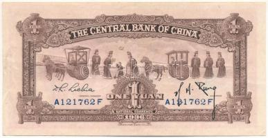 Kína 1936. 1Y "CHUNG HWA BOOK CO. LTD." nyomdahely jelöléssel T:F
China 1936. 1 Yüan &quo...