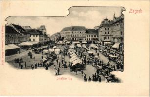 Zagreb, Zágráb; Jelacicev trg / piac / market