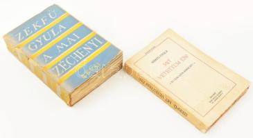 Szekfű Gyula 2 darab könyve: Mit vétettem én?, A mai Széchenyi. Kiadói papírkötés, sérülésekkel.